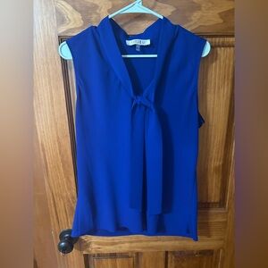 Kasper Blue no sleeve blouse